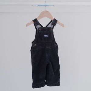 Oshkosh Corduroy Overalls Size 6 Months Charcoal Gray